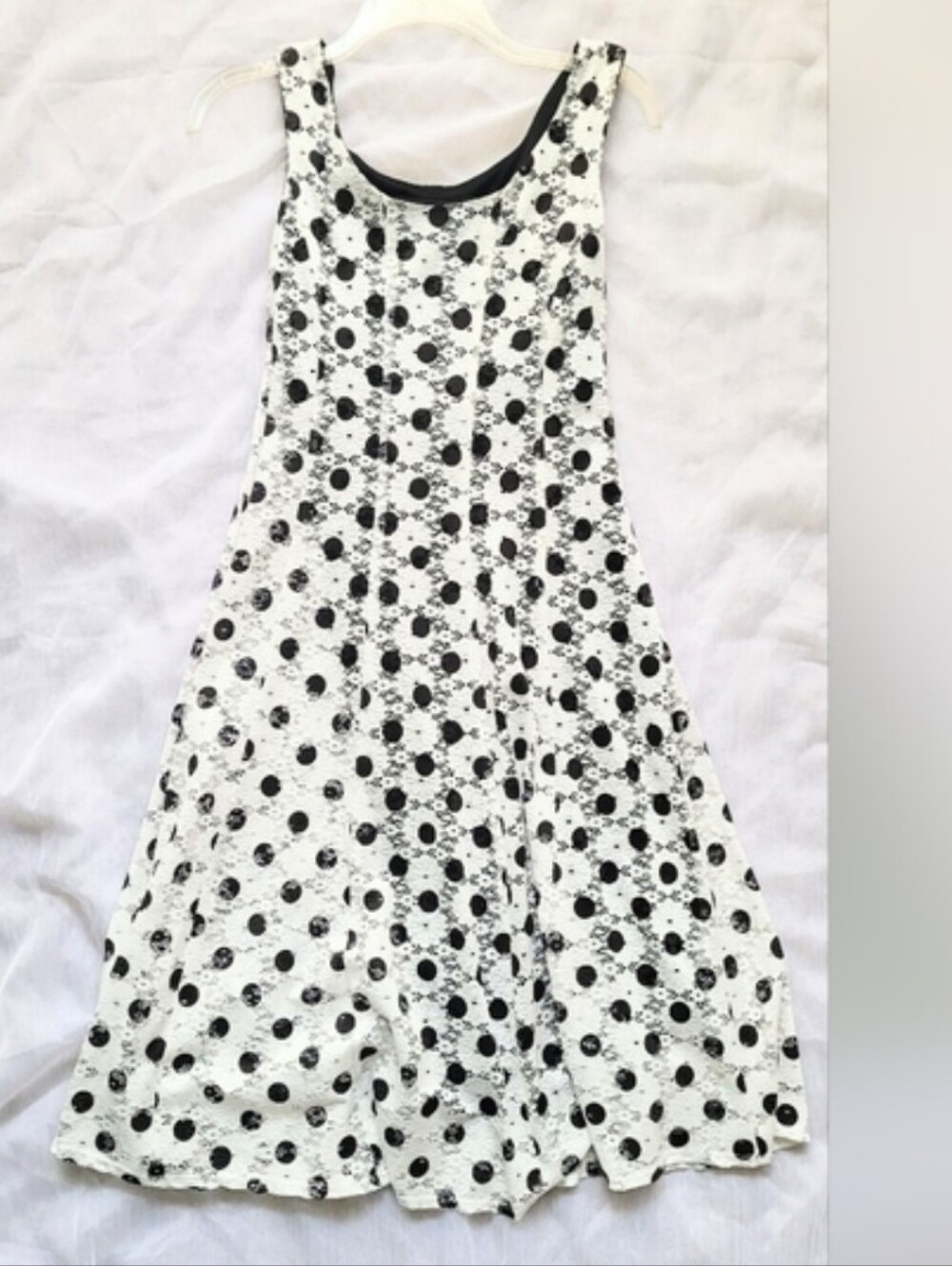 NWOT!Polka-Dot Lace Sleeveless Women's Formal Summer Midi Cocktail Party Dress 6 - Picture 14 of 16